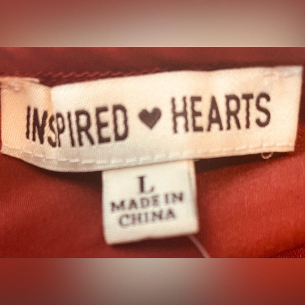 NWT Inspired Hearts satin terracotta/rust/pumpkin spaghetti strap satin dress - Picture 7 of 7